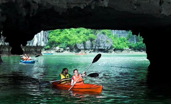 Kayaking will offer you a new experience, like entering the caves yourself