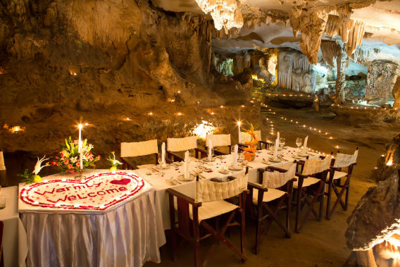 Dine in a hidden cave