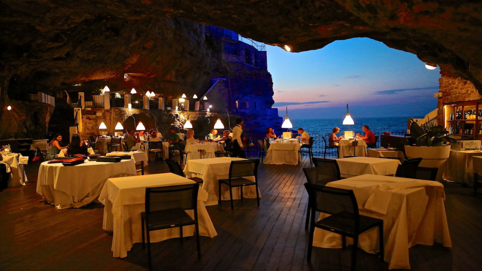 Have dinner in a cave 
