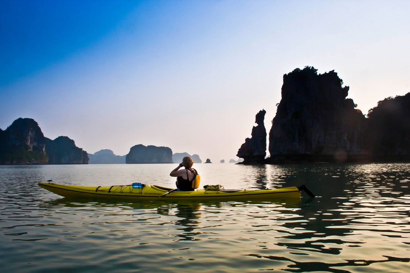 See Halong Bay in a different view on a kayak