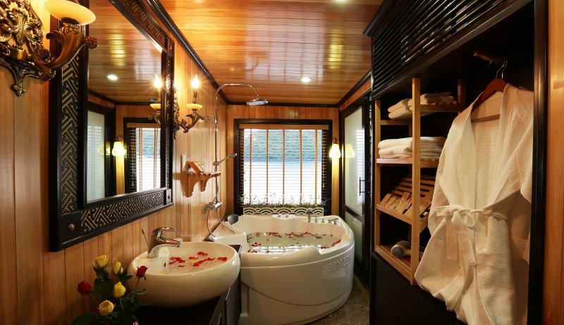 Each cabin is a small spa