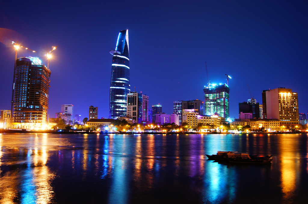 Saigon river by night 