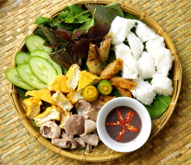 Bun Dau Mam Tom is the highlight of Hanoi’s cuisine