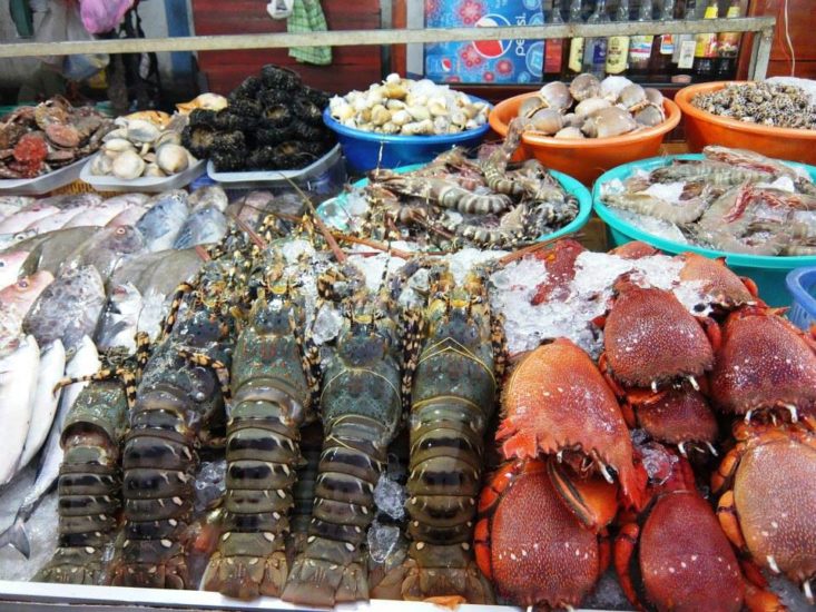 fresh seafood in Halong