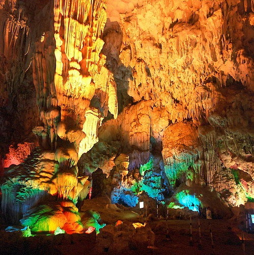 Gracious stalactites inside Virgin cave