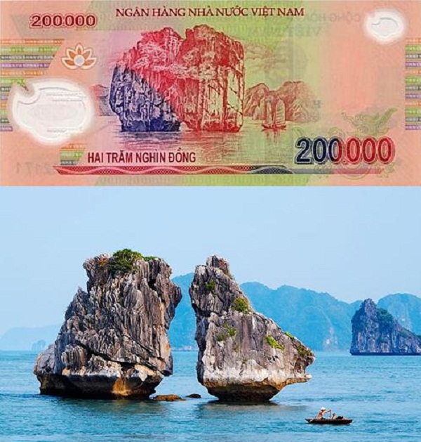 This typical symbol printed on the back side of the 200,000 Vietnamese dong banknotes