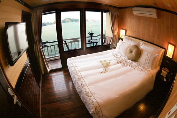 One of the cabins of Aphrodite Cruises