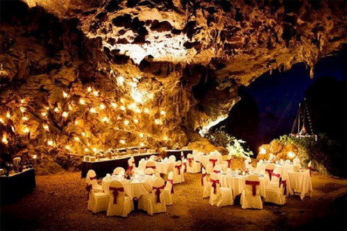 Dining in Halong Bay’s Cave