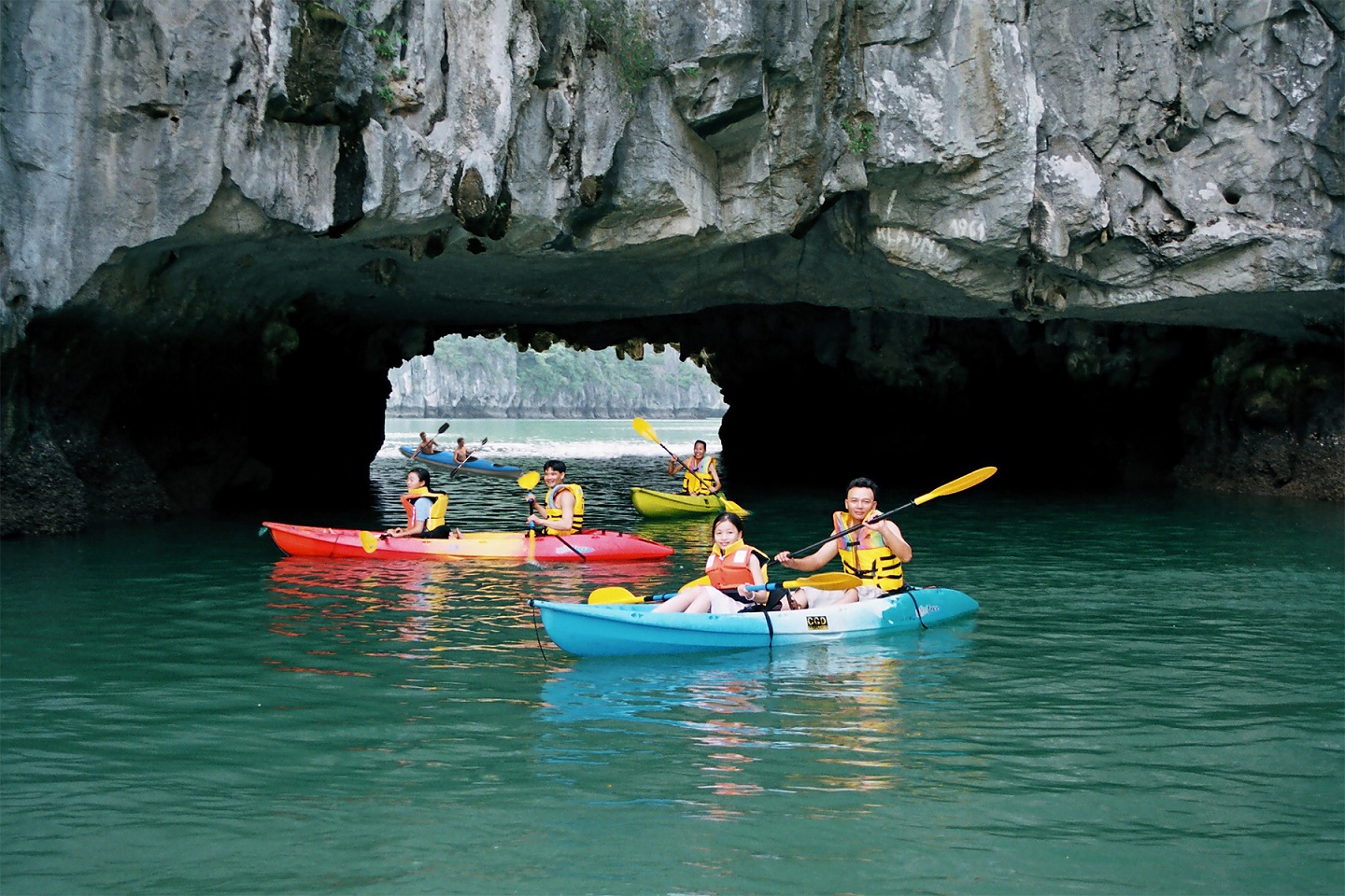 Halong bay is perfect for kayaking