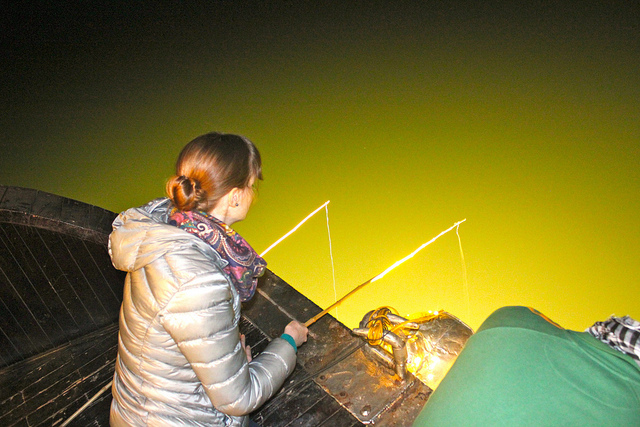 Night squid fishing