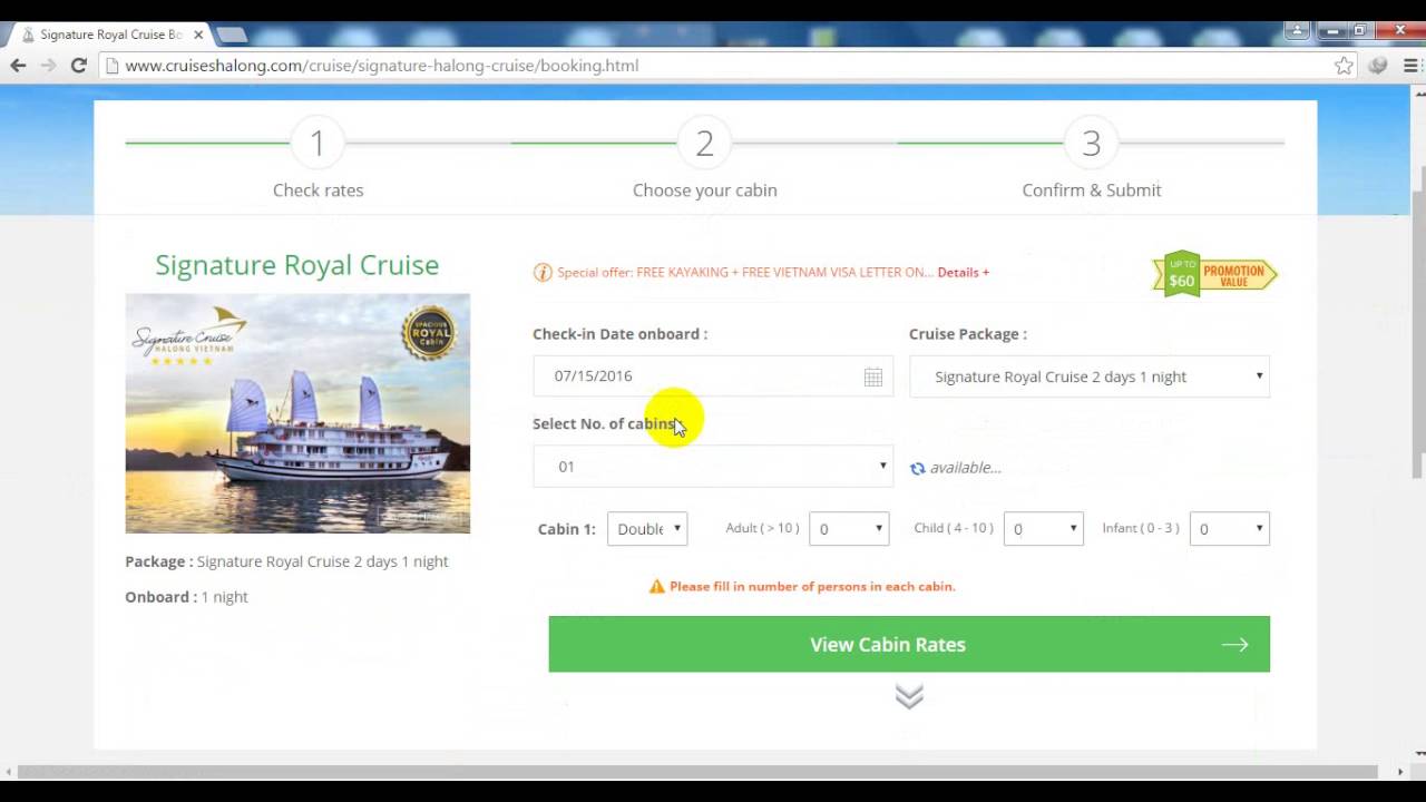 Booking Halong Bay Cruise online
