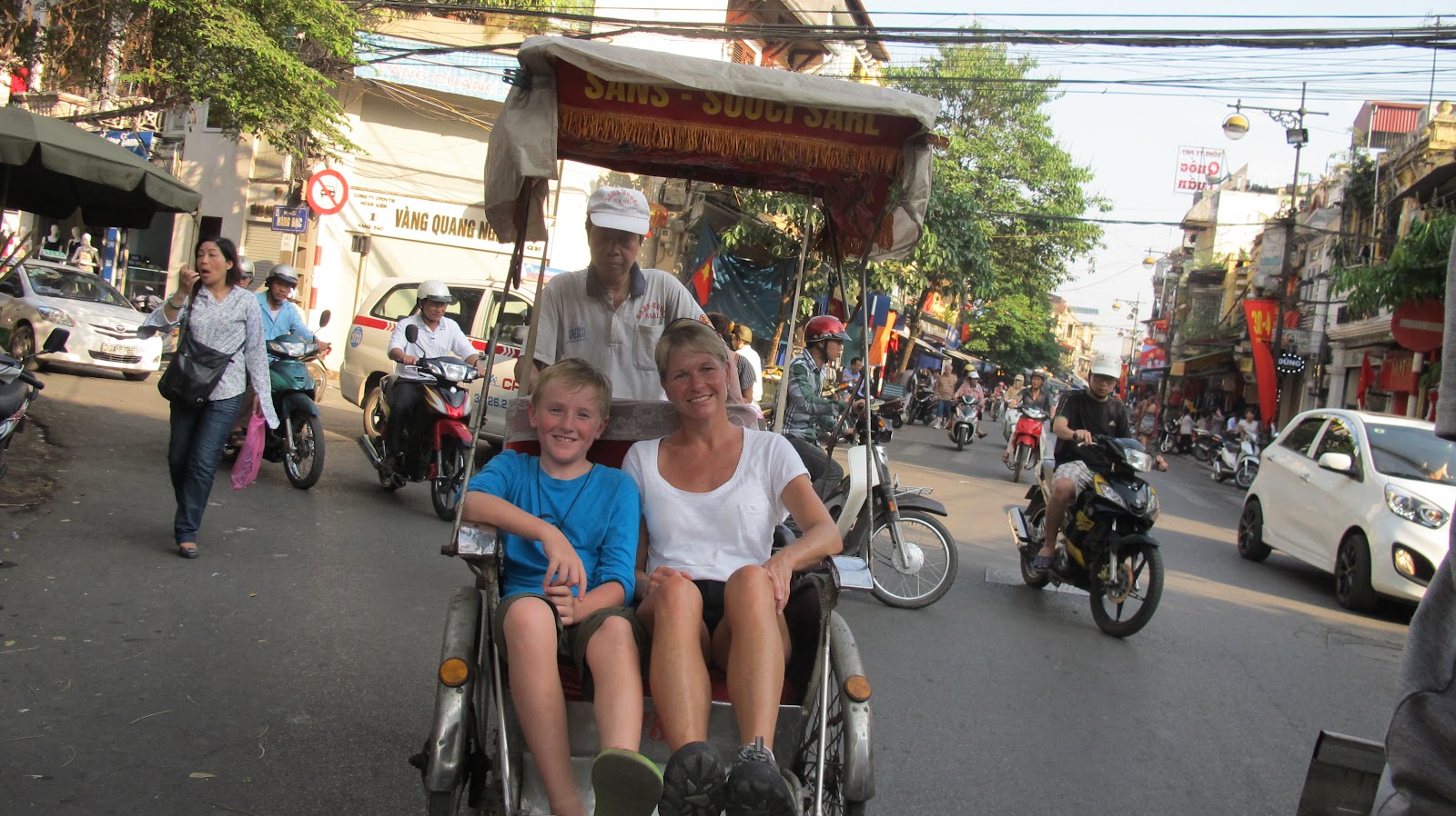 Cyclo ride in Hanoi