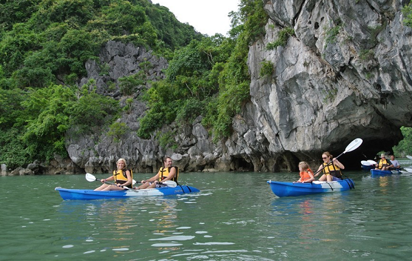 Kayaking is a favorite sport of many people 