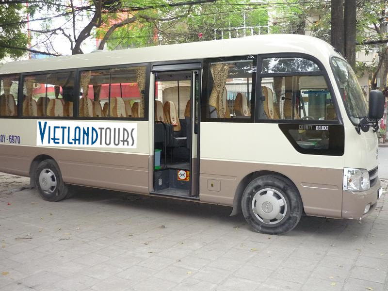 Shuttle bus to Halong Bay