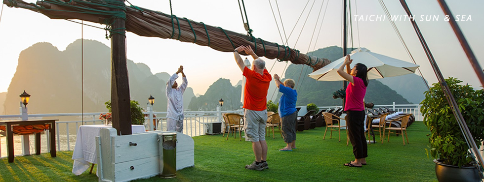 Tai Chi exercises on board 