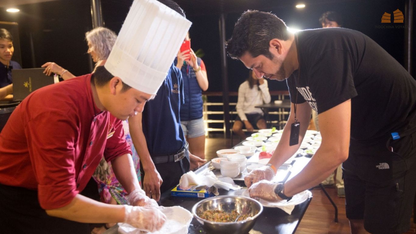 Cooking class on board